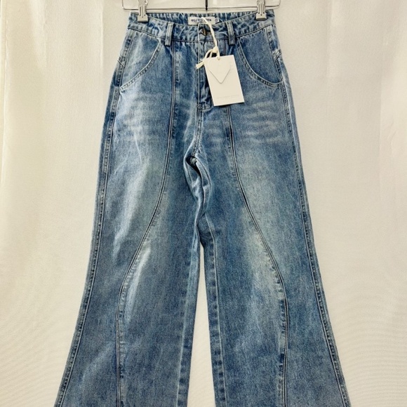 NWT Elfric Eden Loose Baggy Wide Leg Jeans Size 25 - Picture 1 of 10